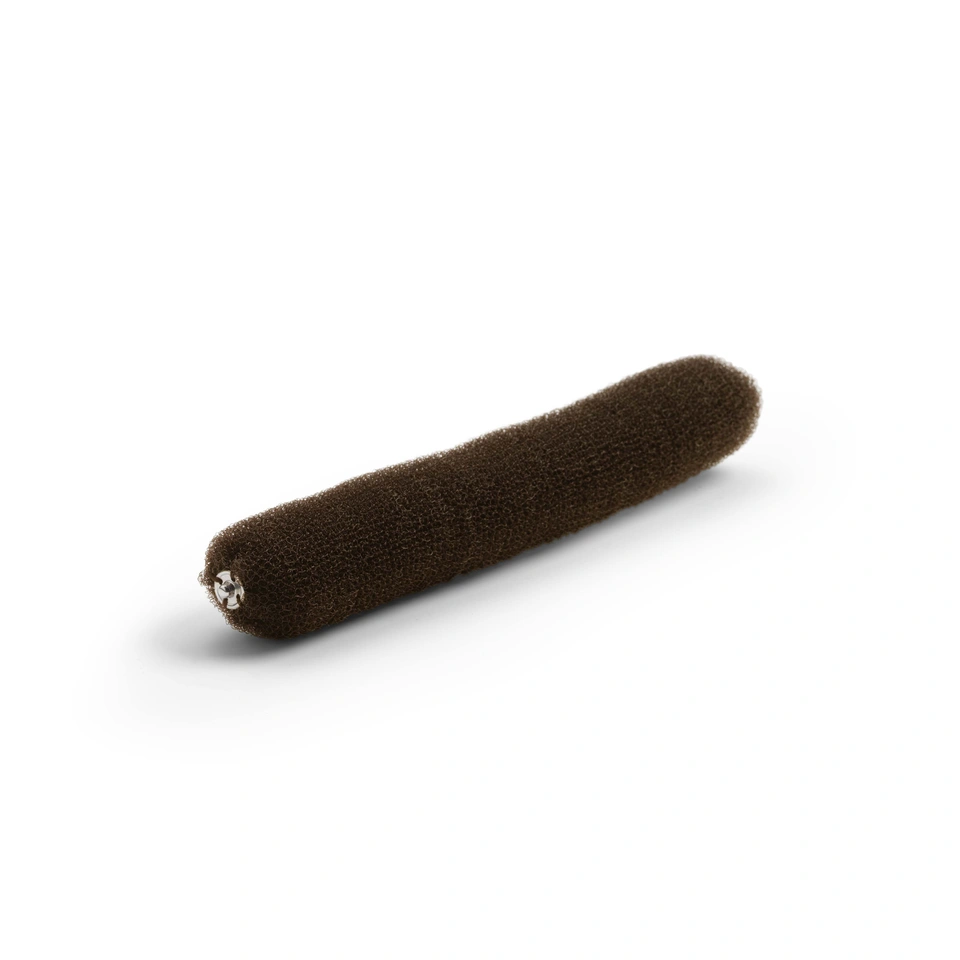 Hårinnlegg m/knapp 23cm brun