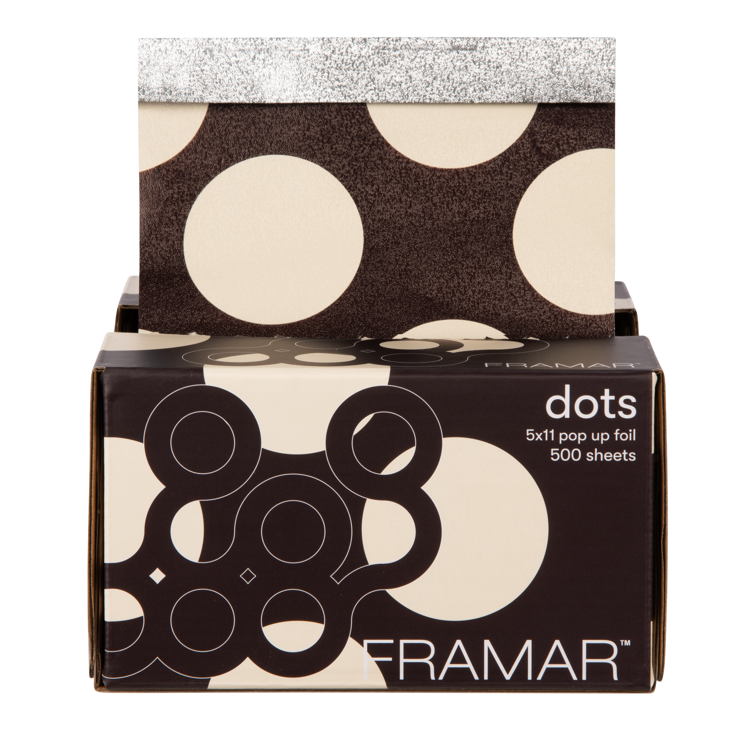 Framar 5x11 Pop Ups Big Cream Dots on Dark Brown